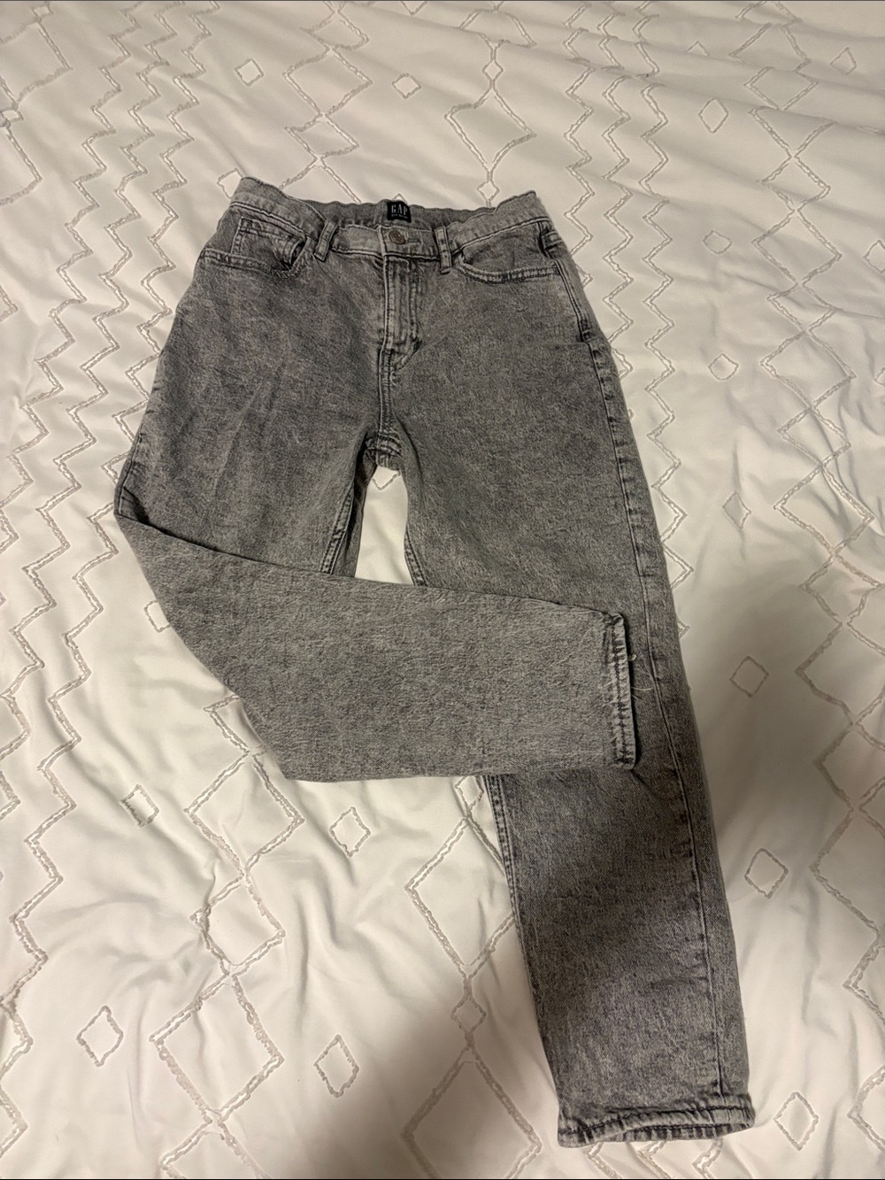 GAP Gray High-Rise Straight Jeans